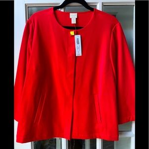 NWT Chicos square button crepe jacket